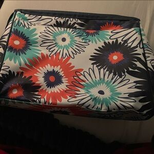 Floral Patterned Thirty One Large Lined Toiletries Bag